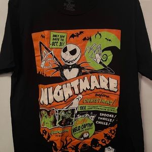 The nightmare before Christmas Retro Halloween T-shirt size L mens shirt size!!